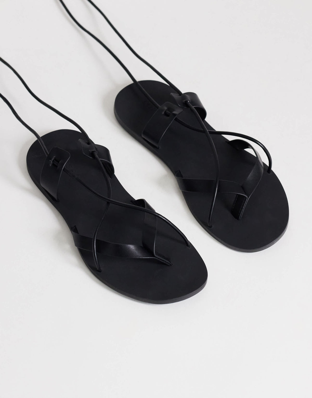 Topshop Maisie strappy flat sandal in black