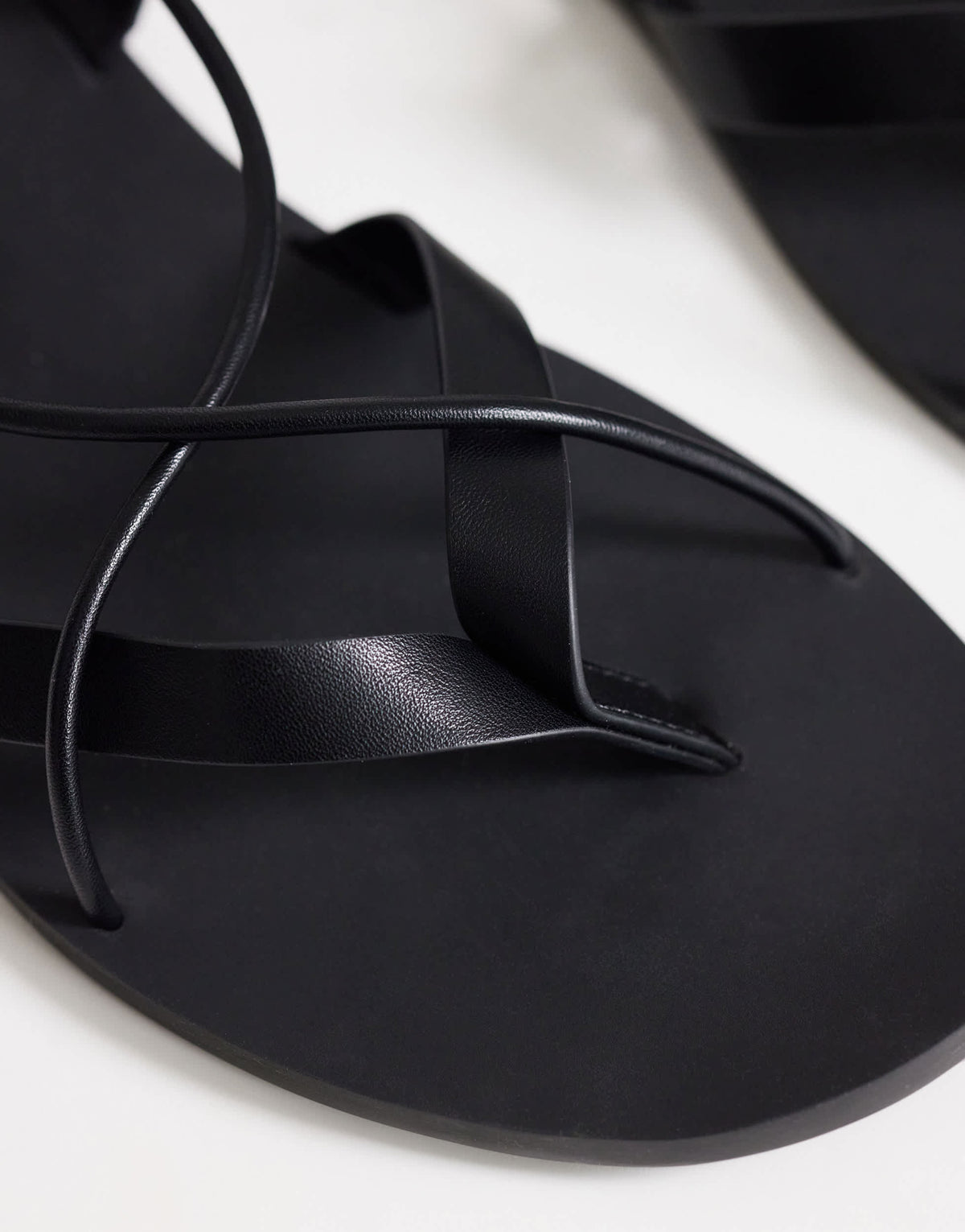 Topshop Maisie strappy flat sandal in black