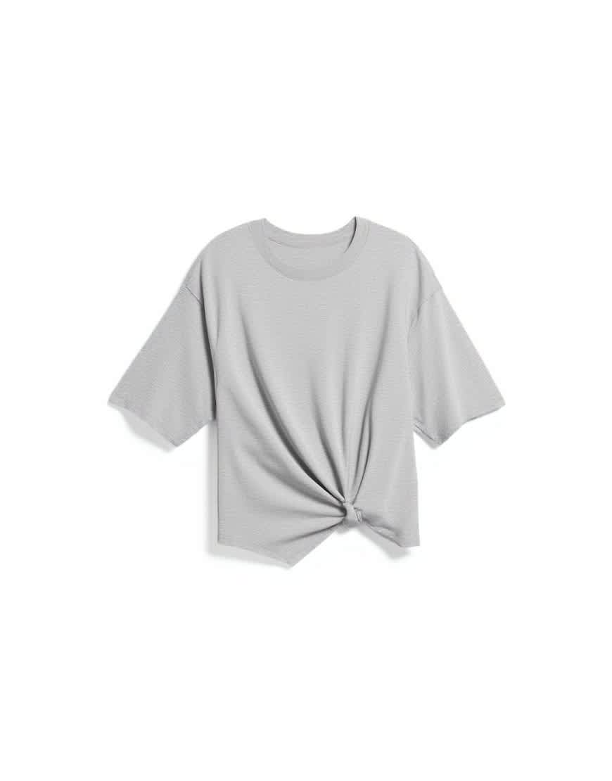 Topshop tuck hem boxy tee in grey