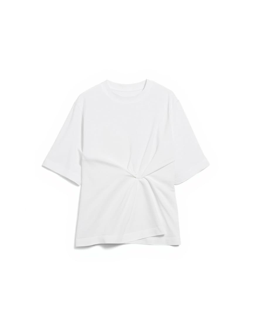 Topshop twist tuck tee in white