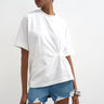 Topshop twist tuck tee in white