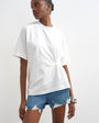 Topshop twist tuck tee in white