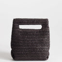 Topshop Stella straw small grab bag in chocolate