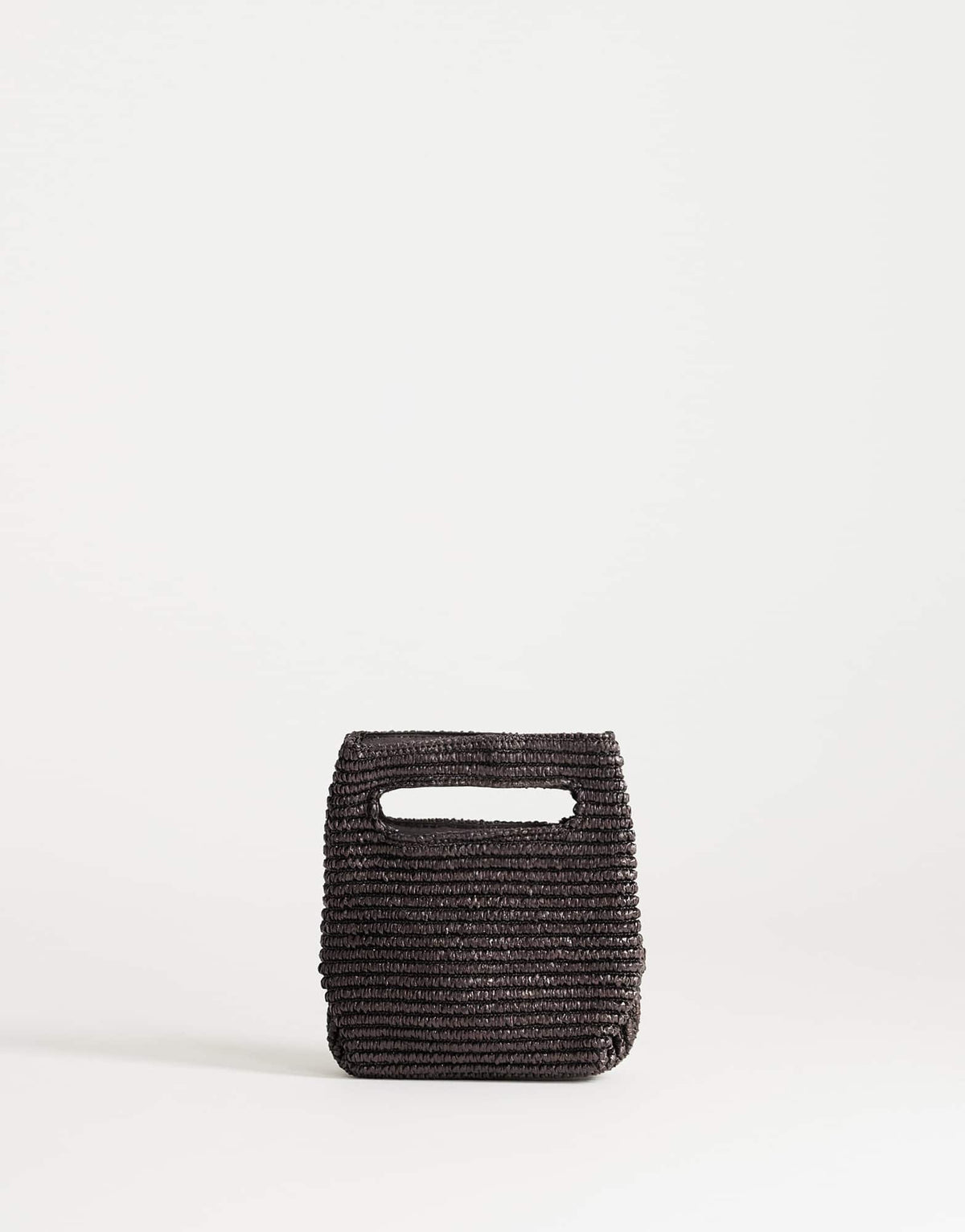 Topshop Stella straw small grab bag in chocolate
