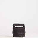 Topshop Stella straw small grab bag in chocolate
