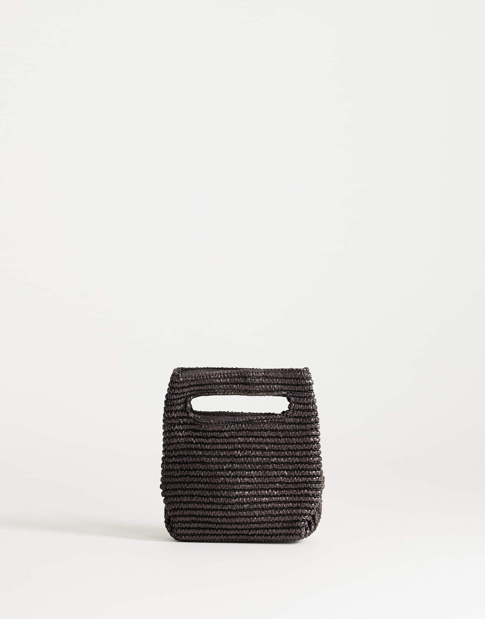 Topshop Stella straw small grab bag in chocolate