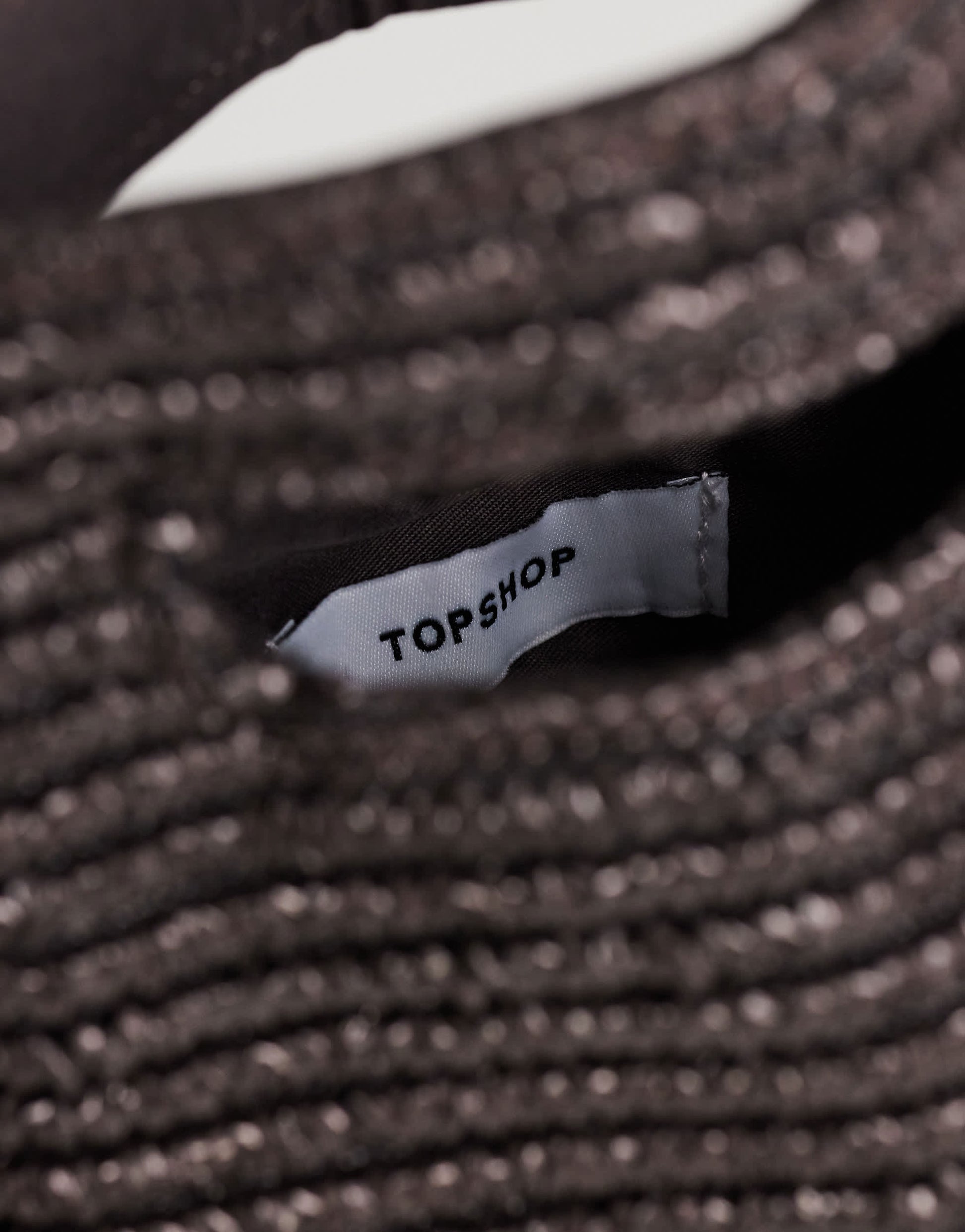 Topshop Stella straw small grab bag in chocolate