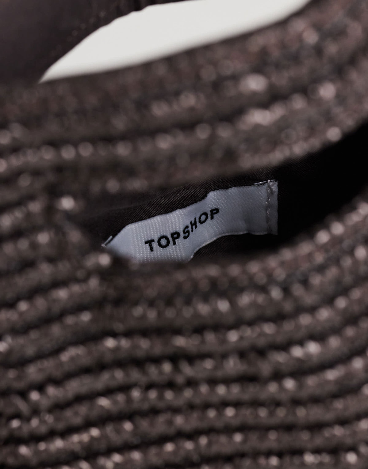 Topshop Stella straw small grab bag in chocolate