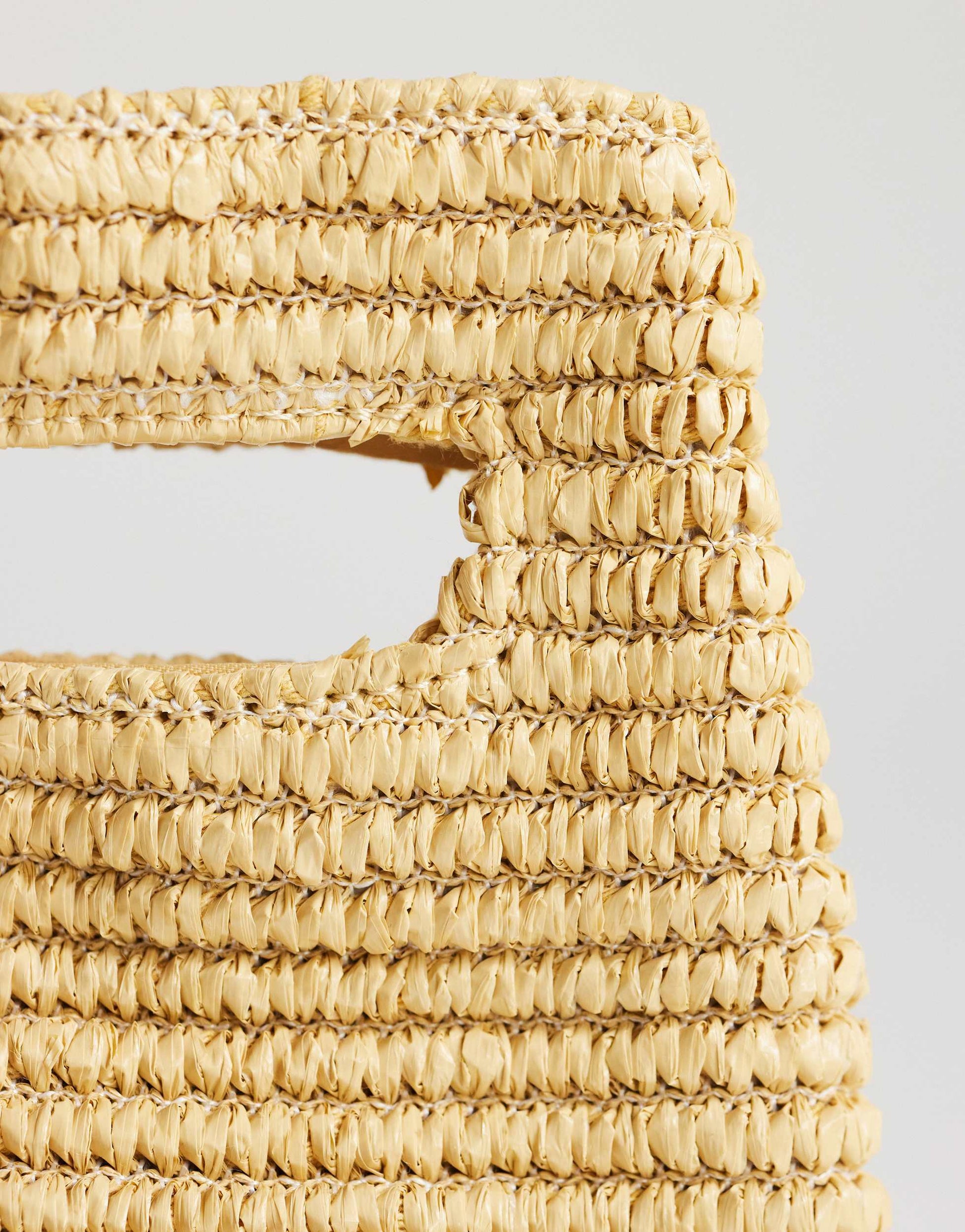 Topshop Stella straw small grab bag in natural