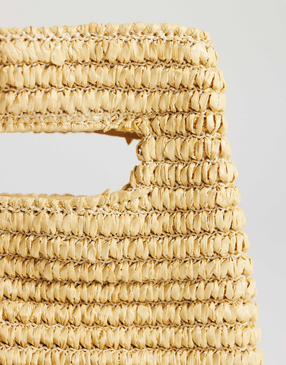 Topshop Stella straw small grab bag in natural