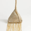 Topshop Matty small diamante triangle grab bag with tassels in gold