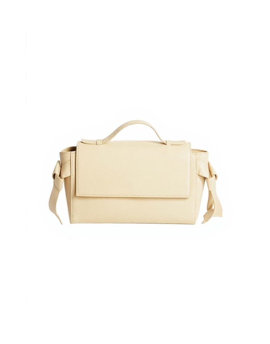 Topshop Josie small grab knot detail grab bag in buttermilk