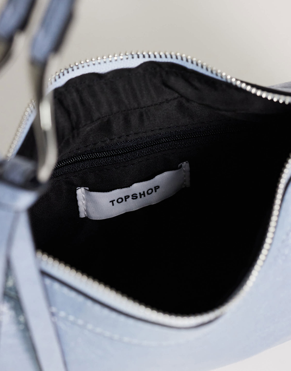 Topshop Jaye small shoulder bag in blue
