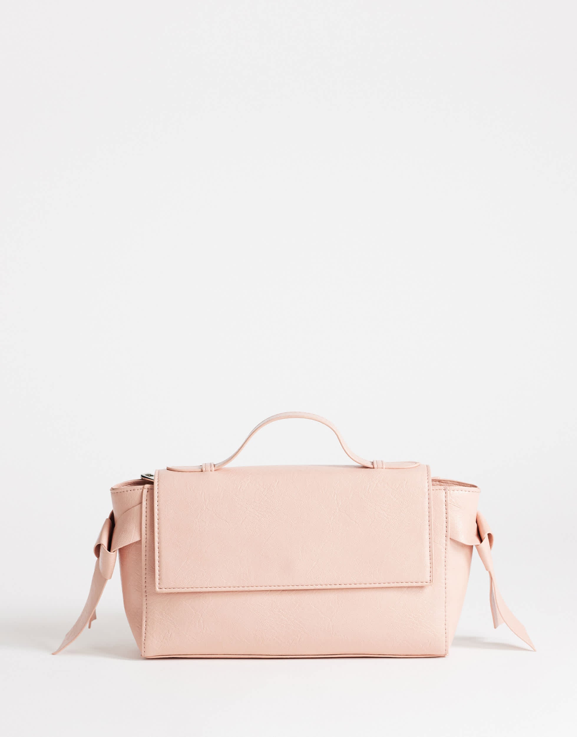 Topshop Josie small grab knot detail grab bag in pink