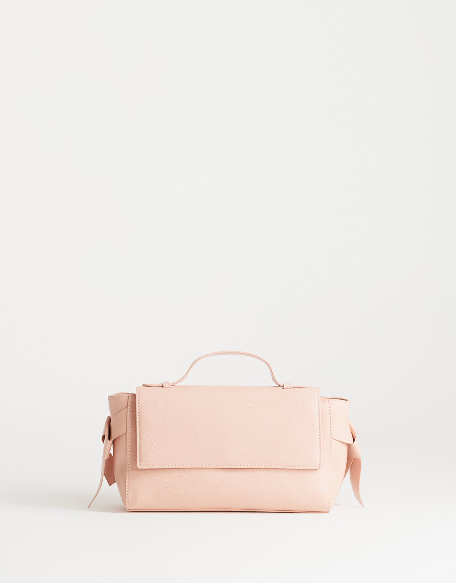 Topshop Josie small grab knot detail grab bag in pink