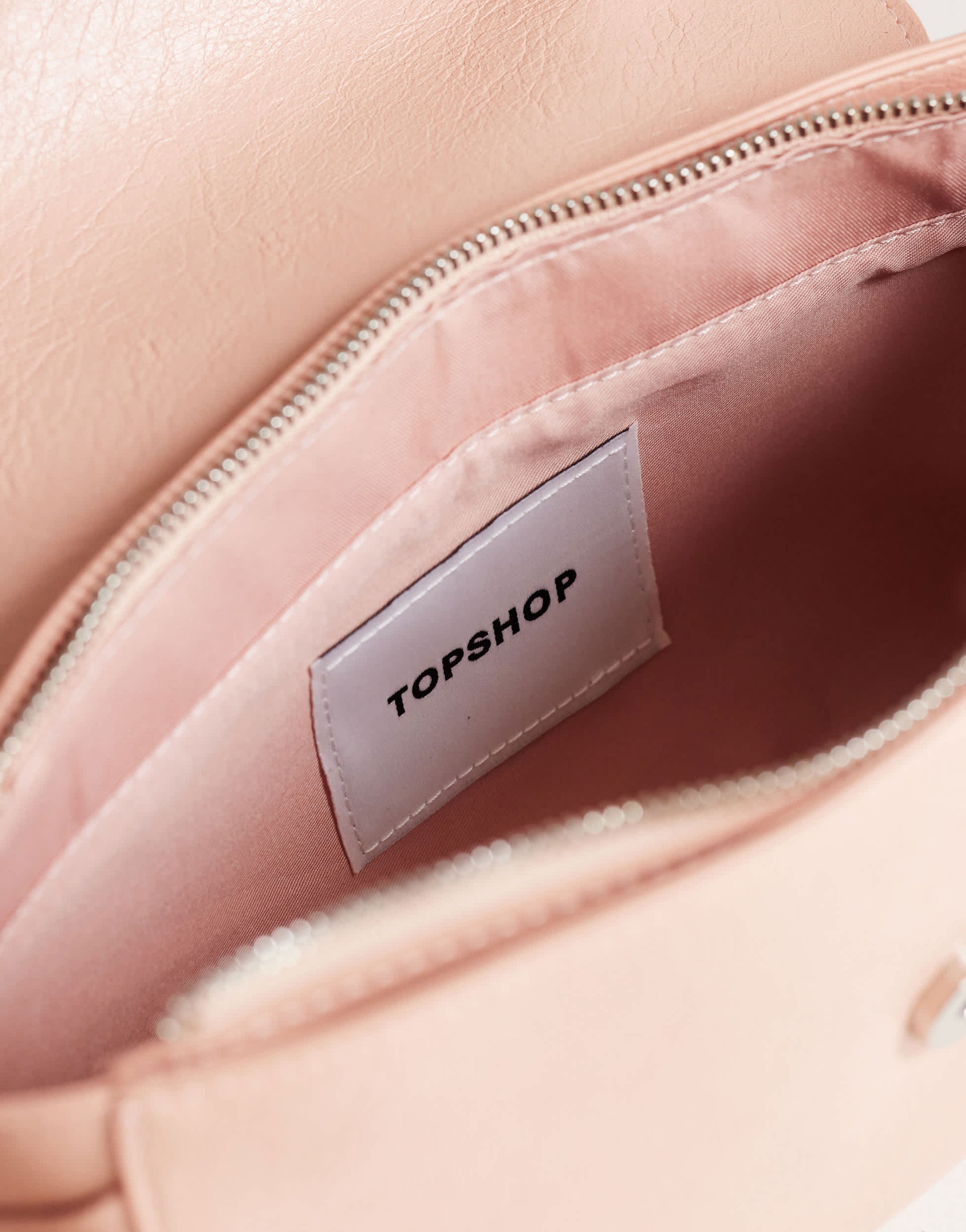 Topshop Josie small grab knot detail grab bag in pink
