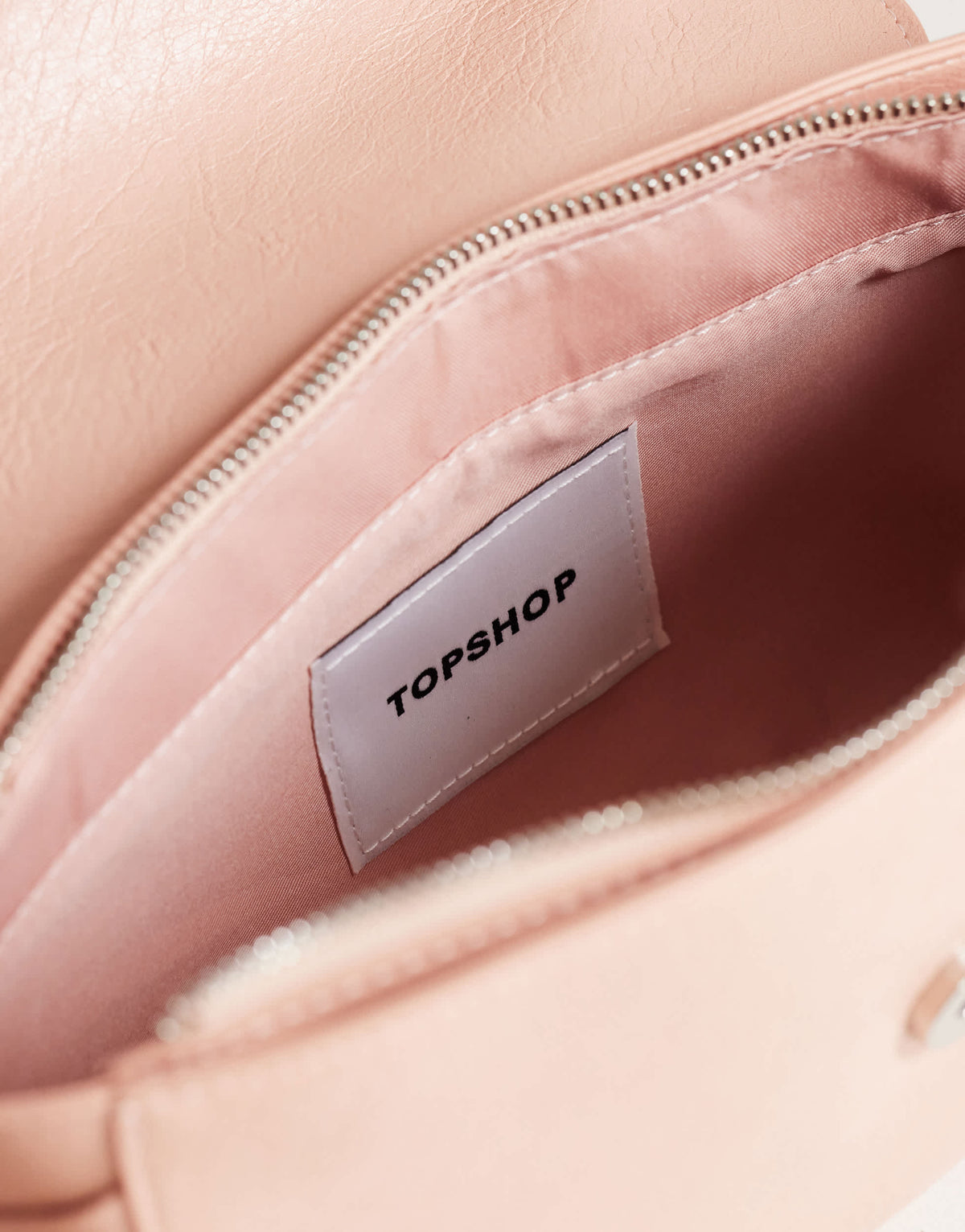 Topshop Josie small grab knot detail grab bag in pink