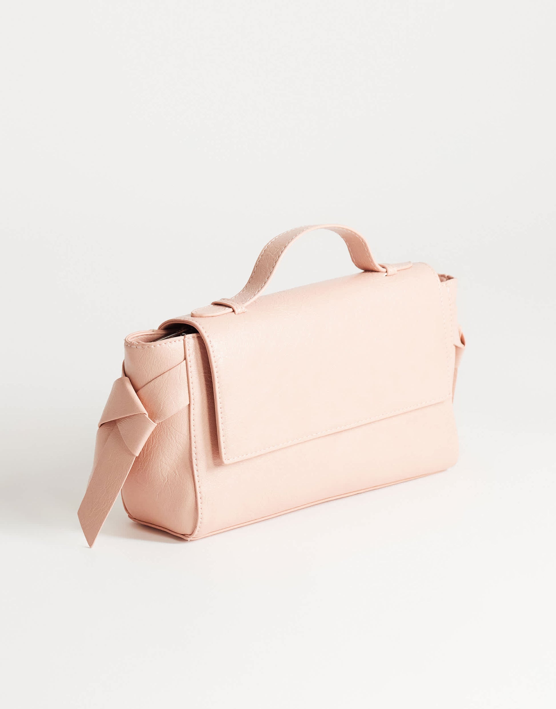 Topshop Josie small grab knot detail grab bag in pink