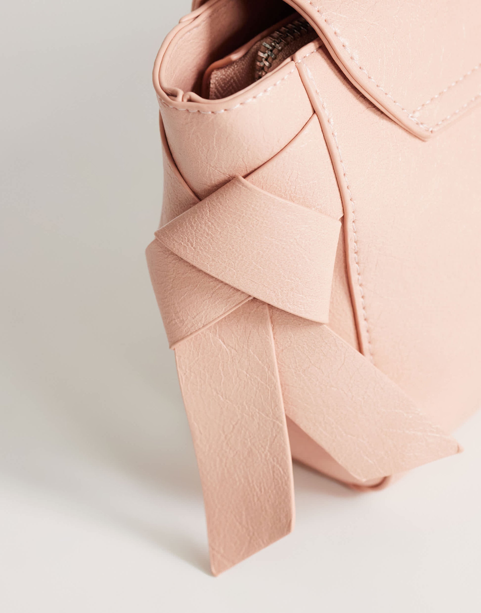 Topshop Josie small grab knot detail grab bag in pink