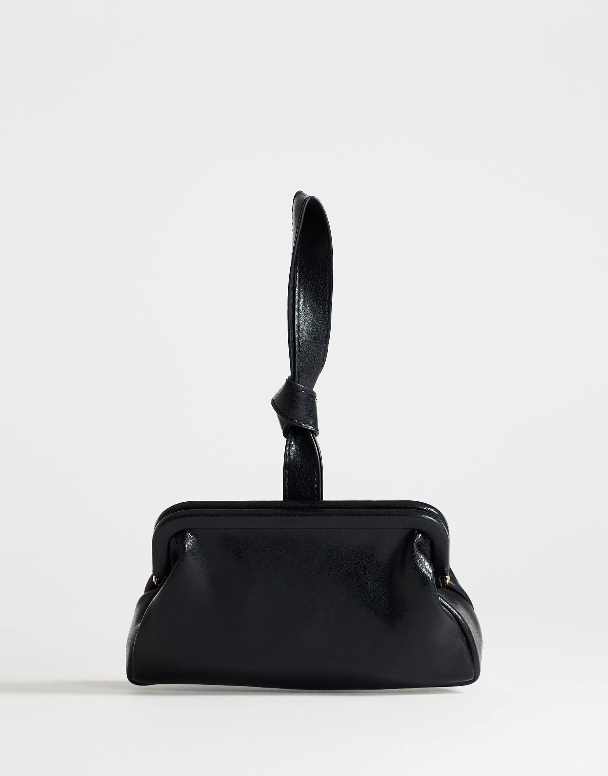 Topshop Jade mini loop grab bag in black