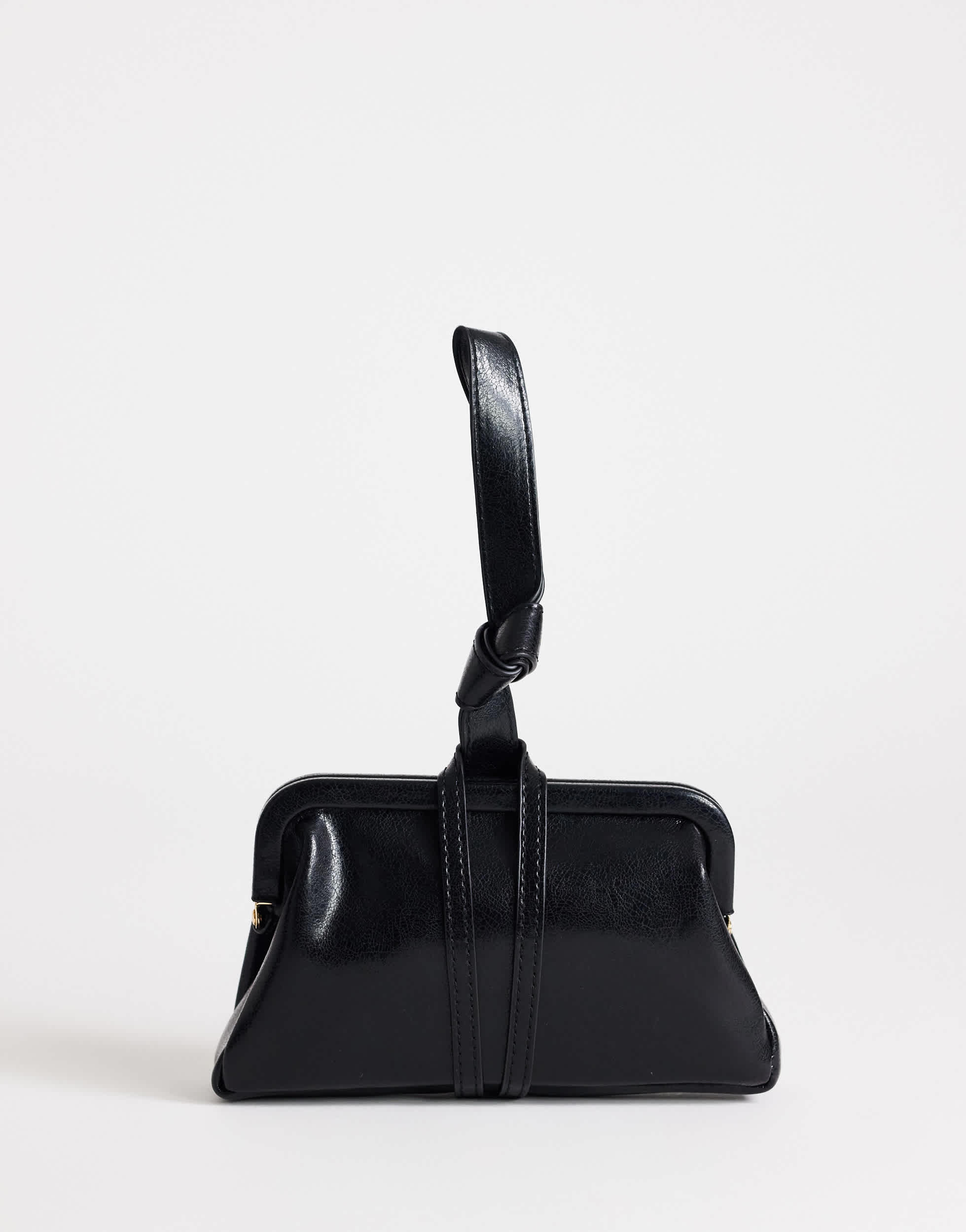 Topshop Jade mini loop grab bag in black