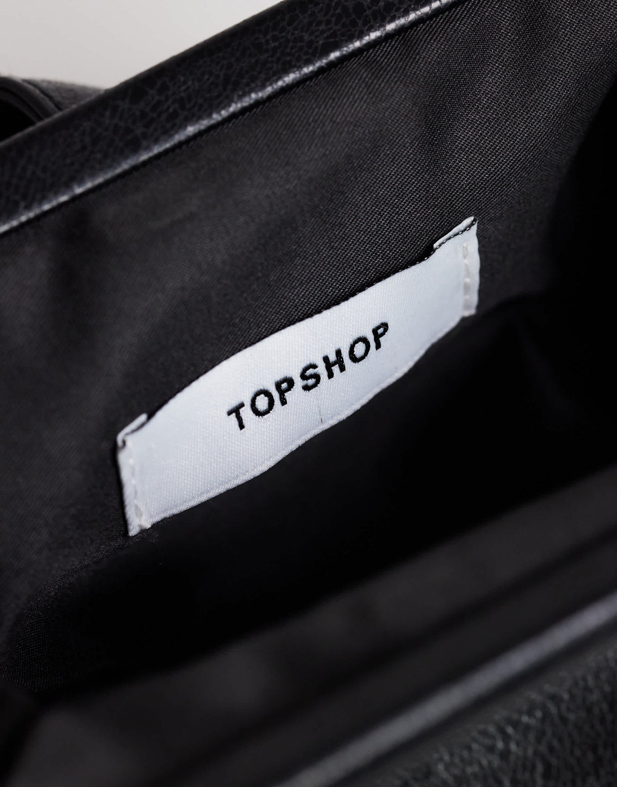 Topshop Jade mini loop grab bag in black