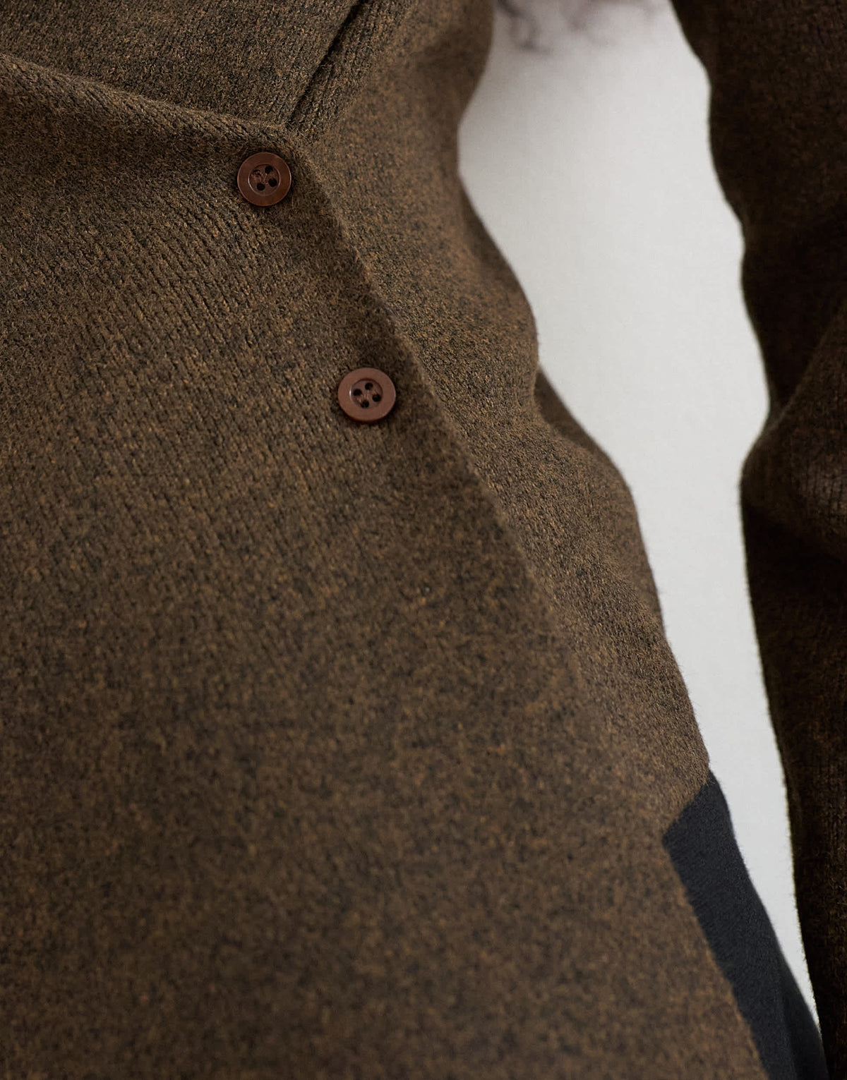 Topshop knitted cinch twist top in brown