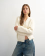 Topshop knitted fluffy eyelash cardigan in ivory