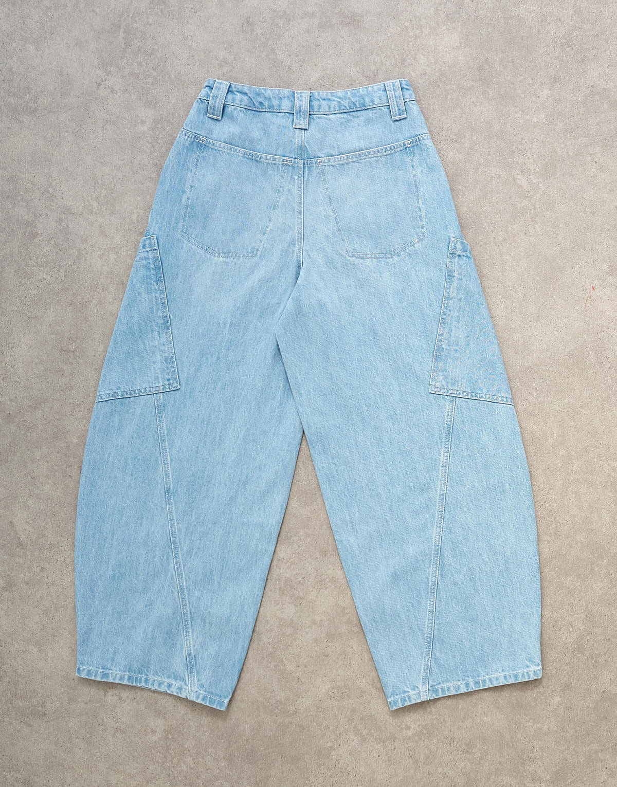 Topshop high rise utility barrel jean in bleach