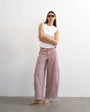 Topshop high rise utility barrel jean in lilac