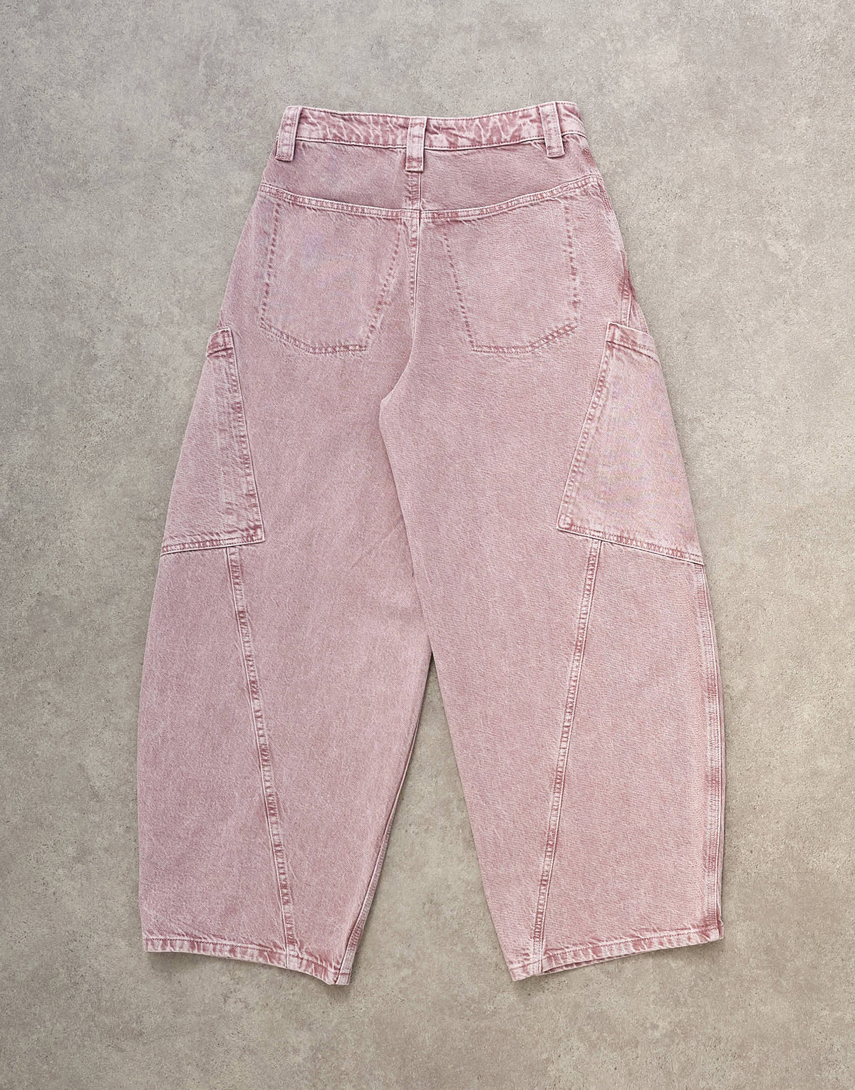 Topshop high rise utility barrel jean in lilac