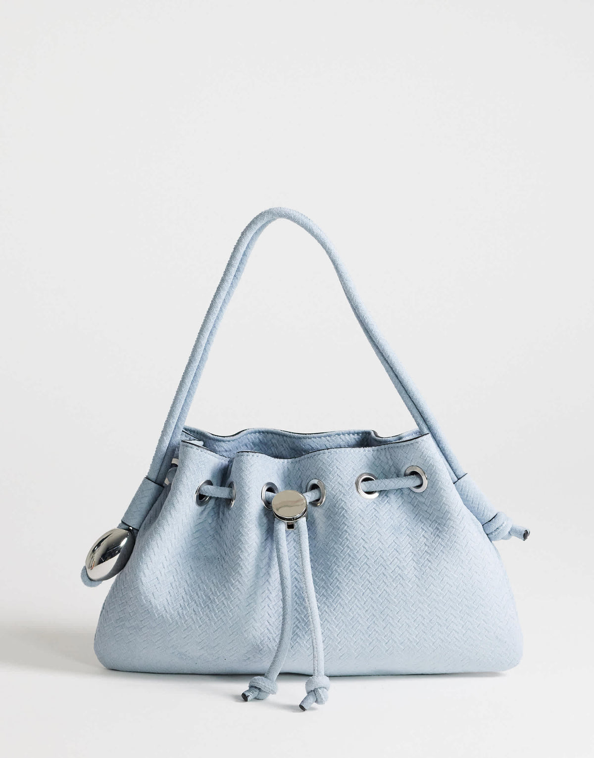 Topshop Jessie medium hardware grab in blue weave