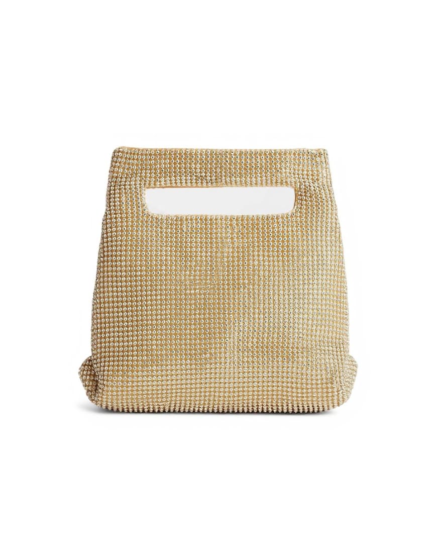Topshop Stella diamante small grab bag in gold