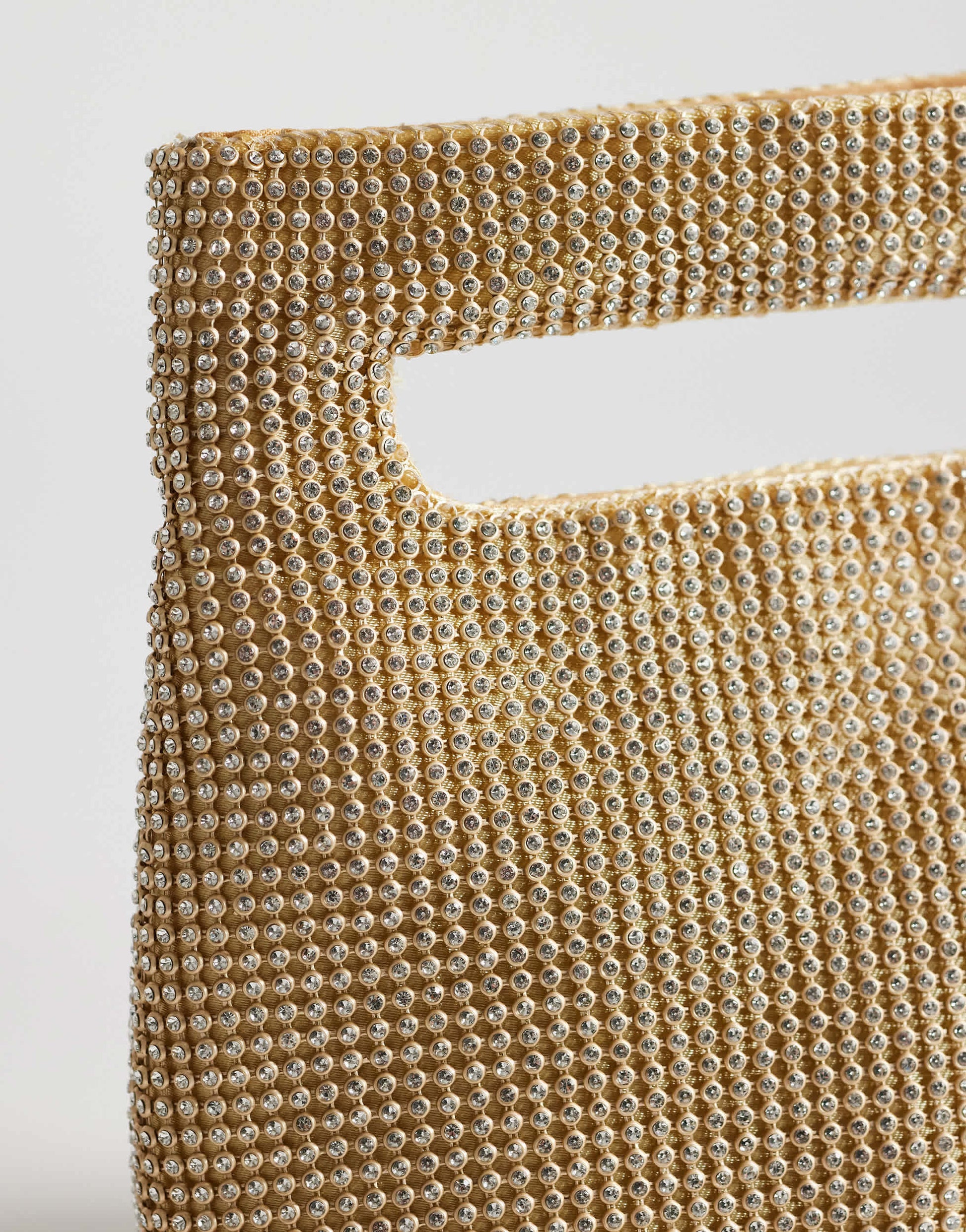 Topshop Stella diamante small grab bag in gold
