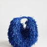 Topshop Milo medium straw fringe grab bag in cobalt