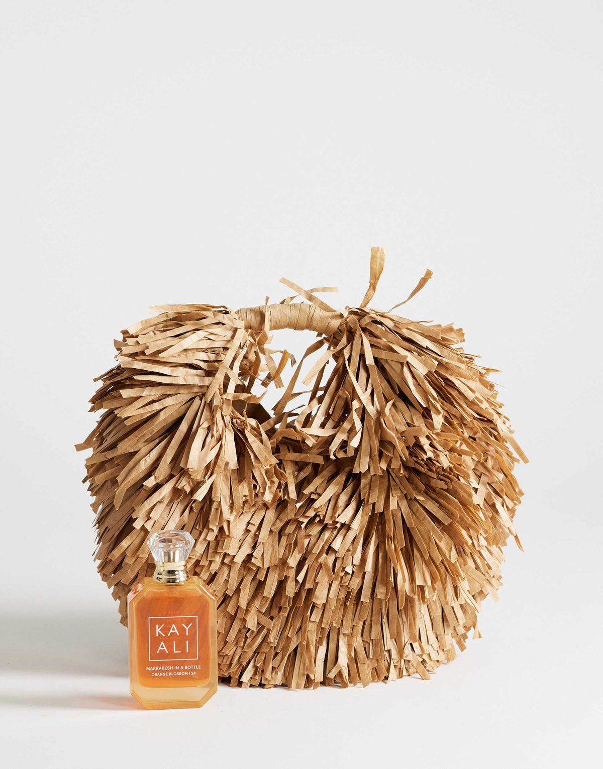 Topshop Milo medium straw fringe grab bag in natural