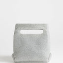 Topshop Stella diamante small grab bag in silver