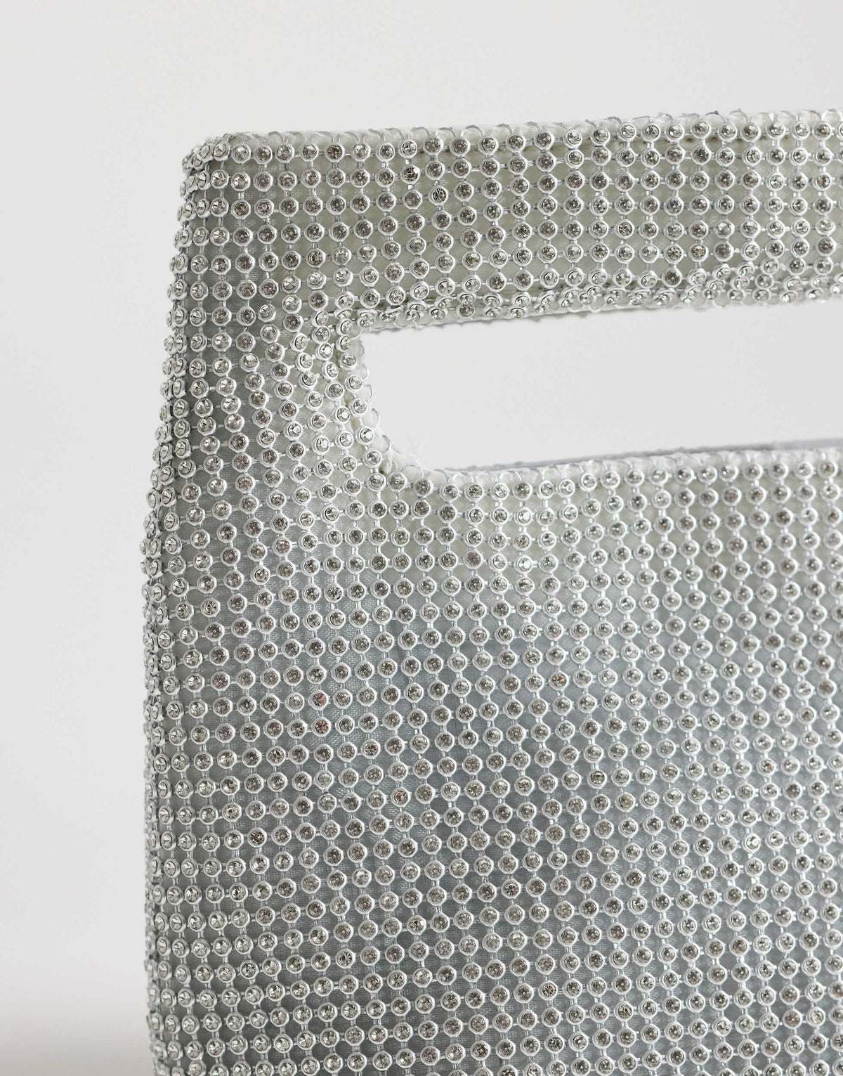 Topshop Stella diamante small grab bag in silver