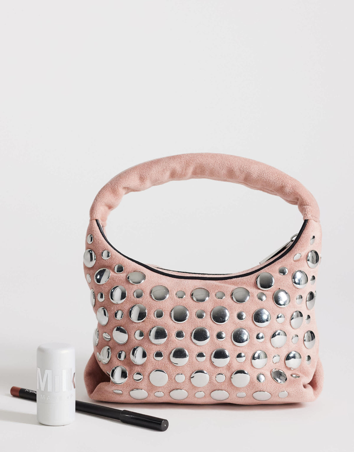 Topshop Juno small studded grab bad in pink