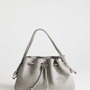 Topshop Jessie medium hardware grab in grey croc