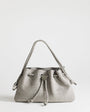 Topshop Jessie medium hardware grab in grey croc