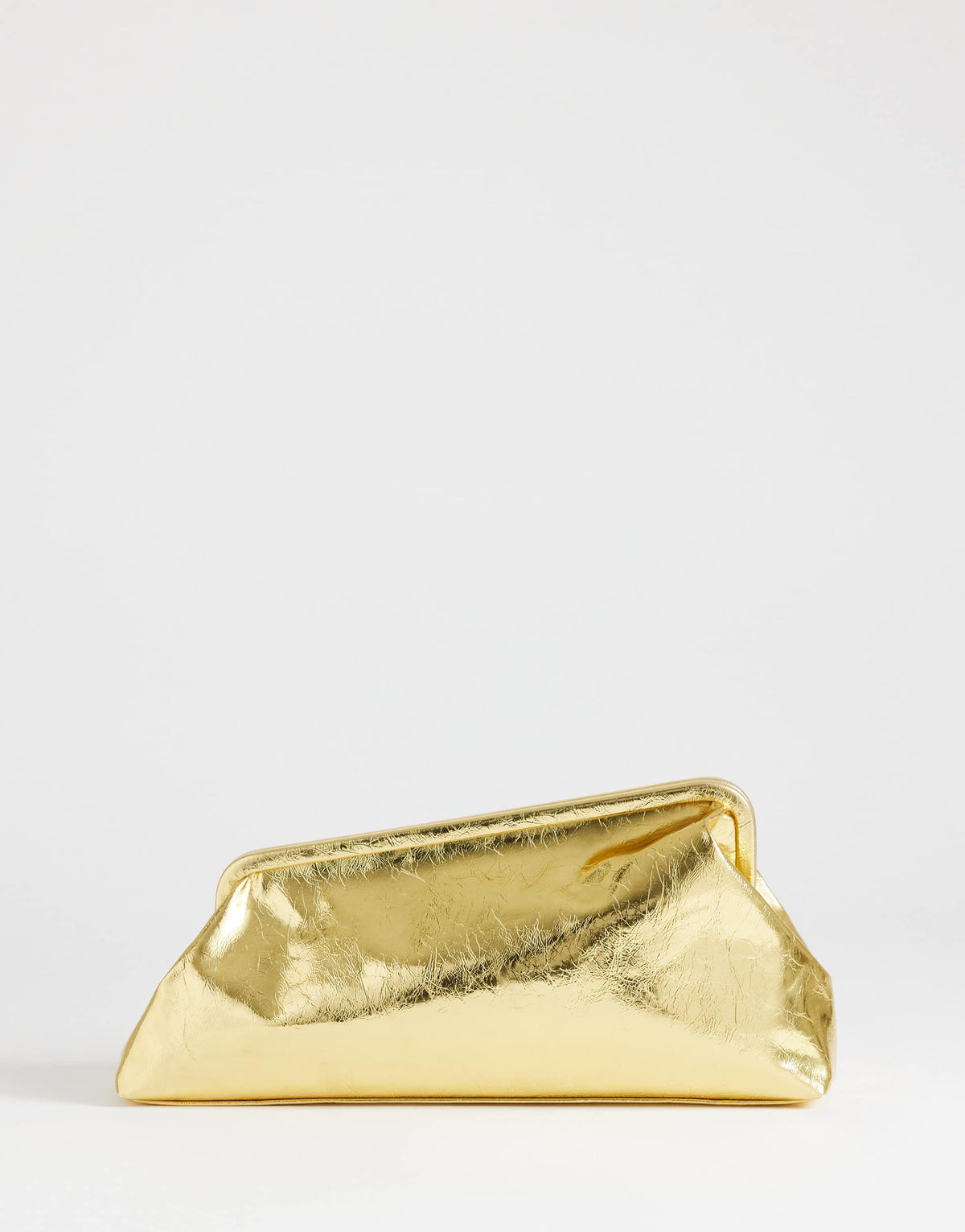 Topshop Anna medium angular clutch bag in gold
