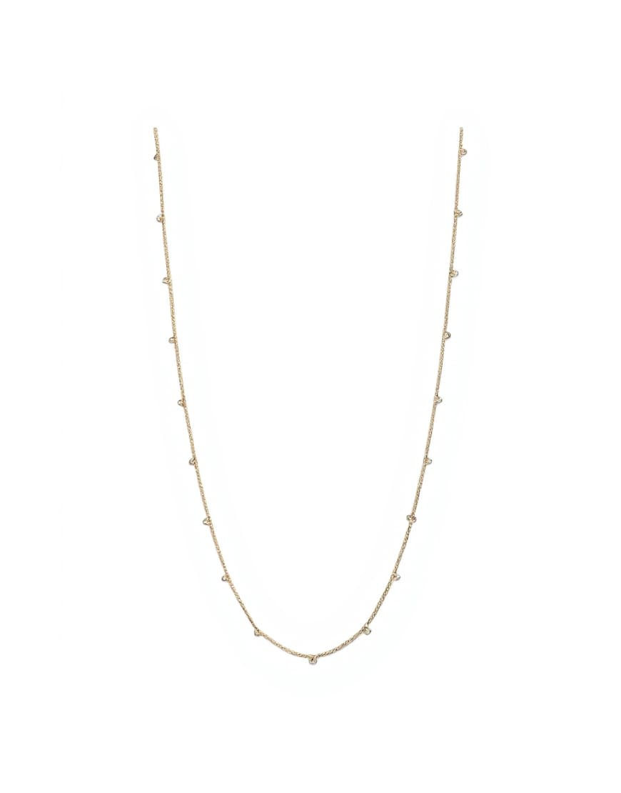 Topshop Demi chain necklace with diamantes in stainless gold