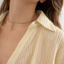 Topshop Demi chain necklace with diamantes in stainless gold