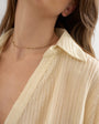 Topshop Demi chain necklace with diamantes in stainless gold