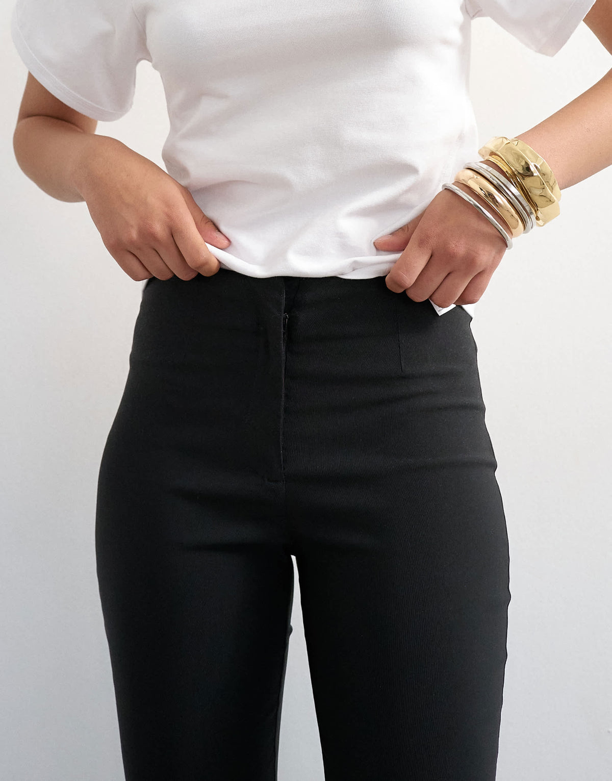 Topshop bengaline capri 3/4 length in black