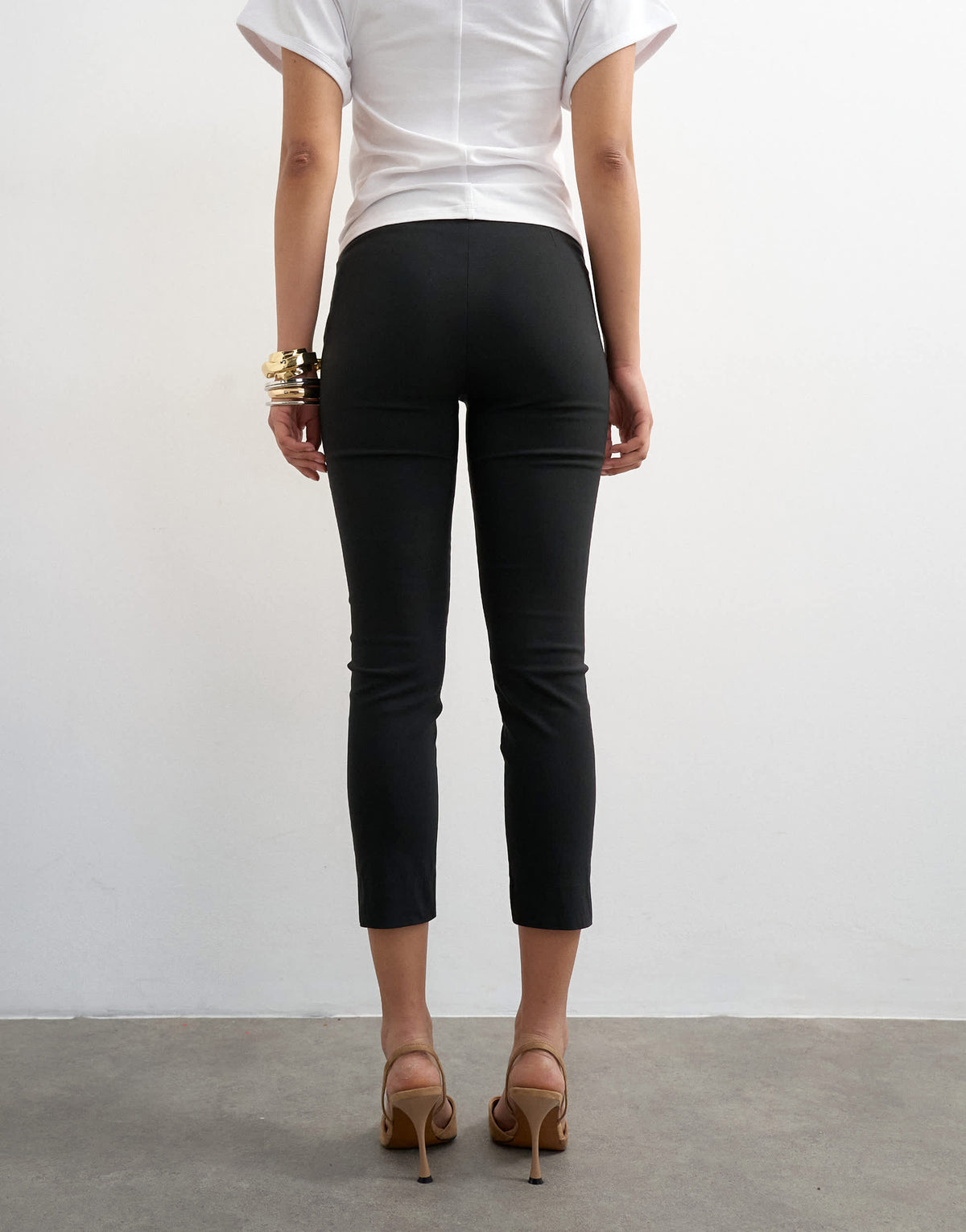 Topshop bengaline capri 3/4 length in black