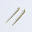 Topshop Cora asymmetric drop stud earring in gold tone