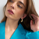 Topshop Camille textured stud earring in gold tone