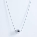 Topshop Dolly waterproof necklace with ball in stainless silver